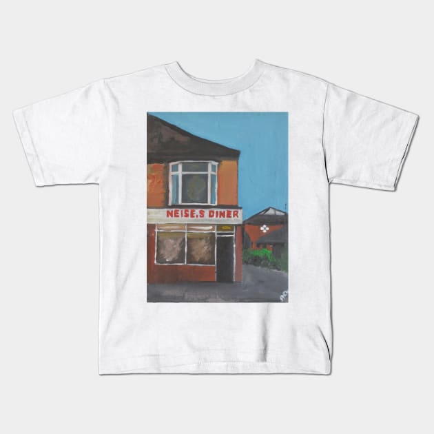 Diner, Hull, England Kids T-Shirt by golan22may